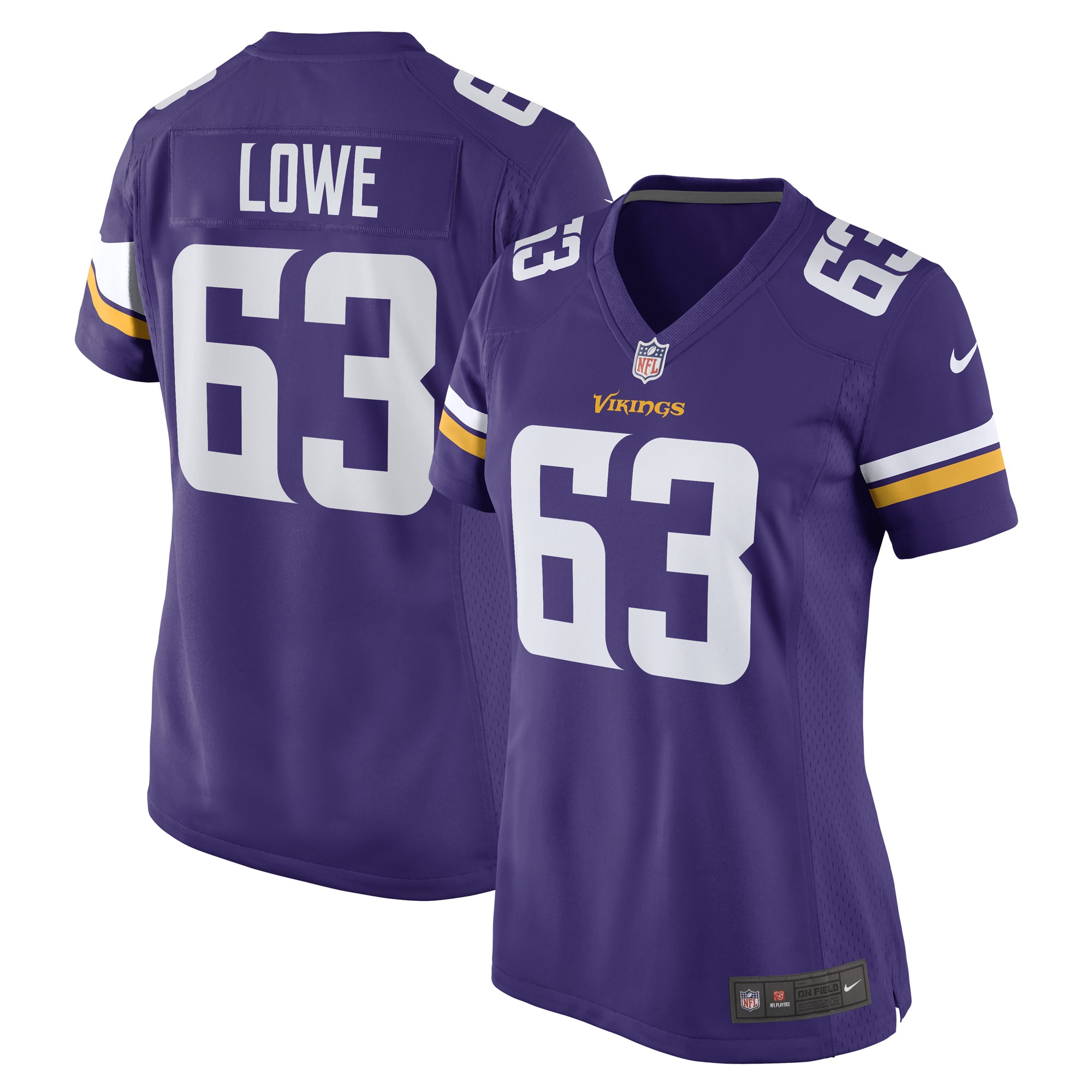 Vederian Lowe Minnesota Vikings Women's Game Player Jersey – Purple