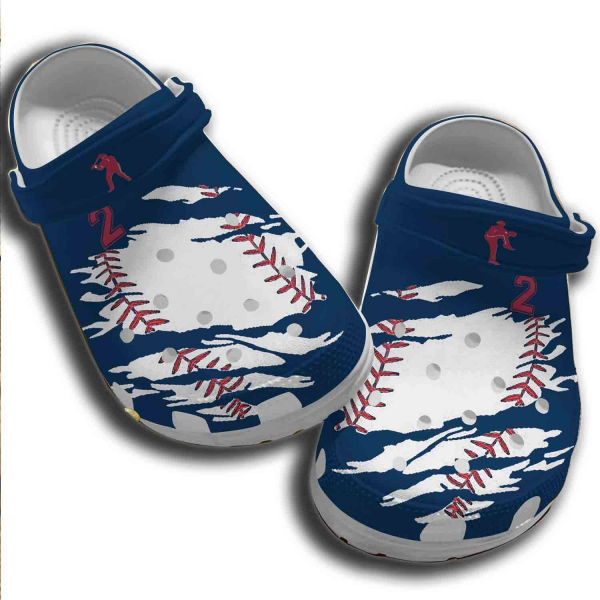 Personalized Number Baseball Player Crocs Shoes Crocband Clogs Hn