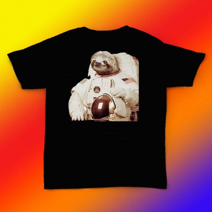 Astronaut Sloth Shirt Sloth T Shirt Sloth Tee Gift Ideas Unisex Mens Shirt Cotton Clothing Birthday Apparel Gift for Him