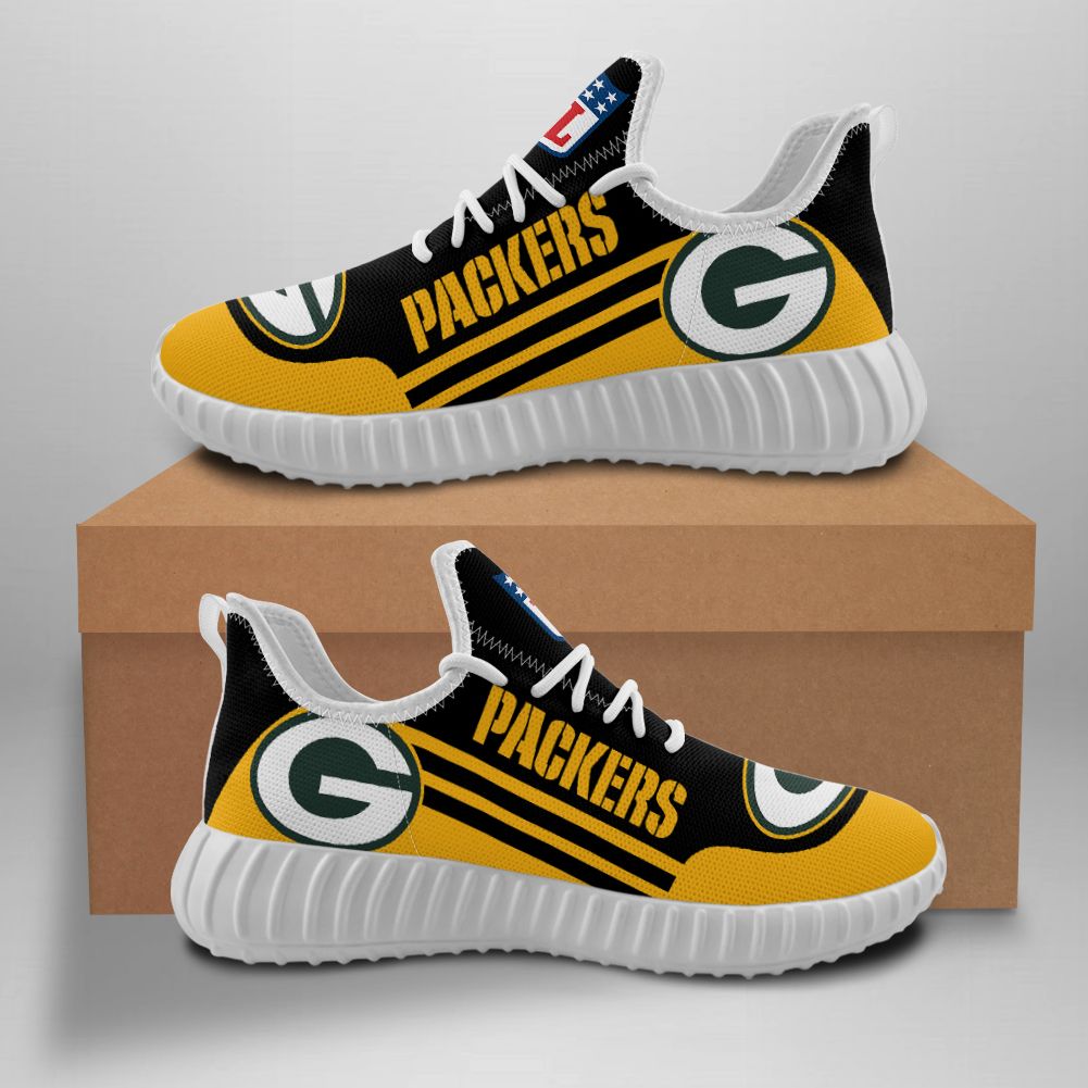 Green Bay Packers Unisex Sports Shoes-White Soles 2