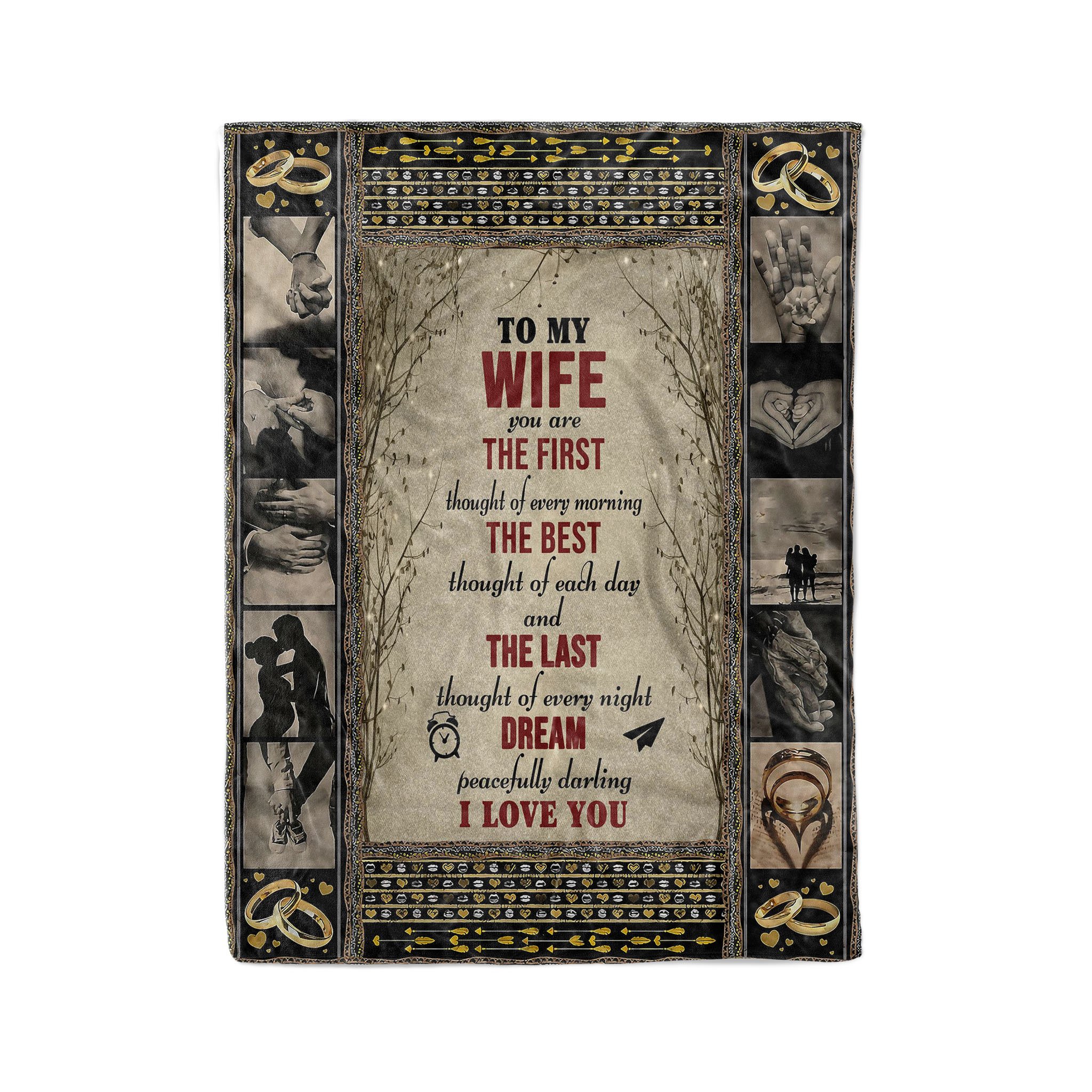 Fleece Blanket  family to my wife you are the first thought of every morning