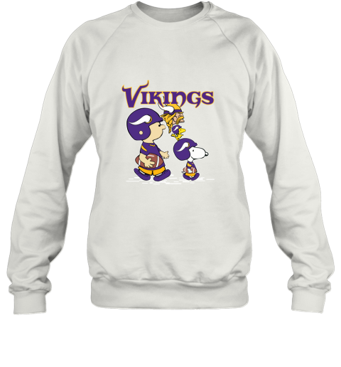 Minnesota Vikings Let’S Play Football Together Snoopy 2D Sweatshirt