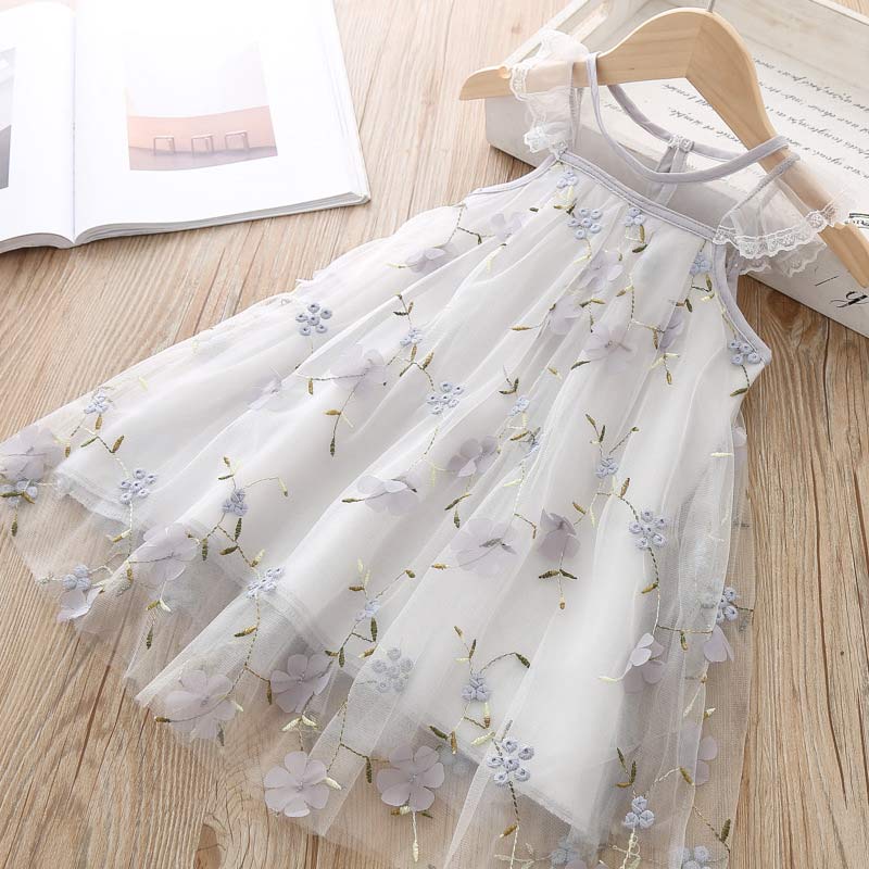 Bear Leader Girls Dress 2022 New Baby Girl Dress Lapel Sleeveless Tank Top Striped Dress Girls Embroidery Dress For 2-6Y alx