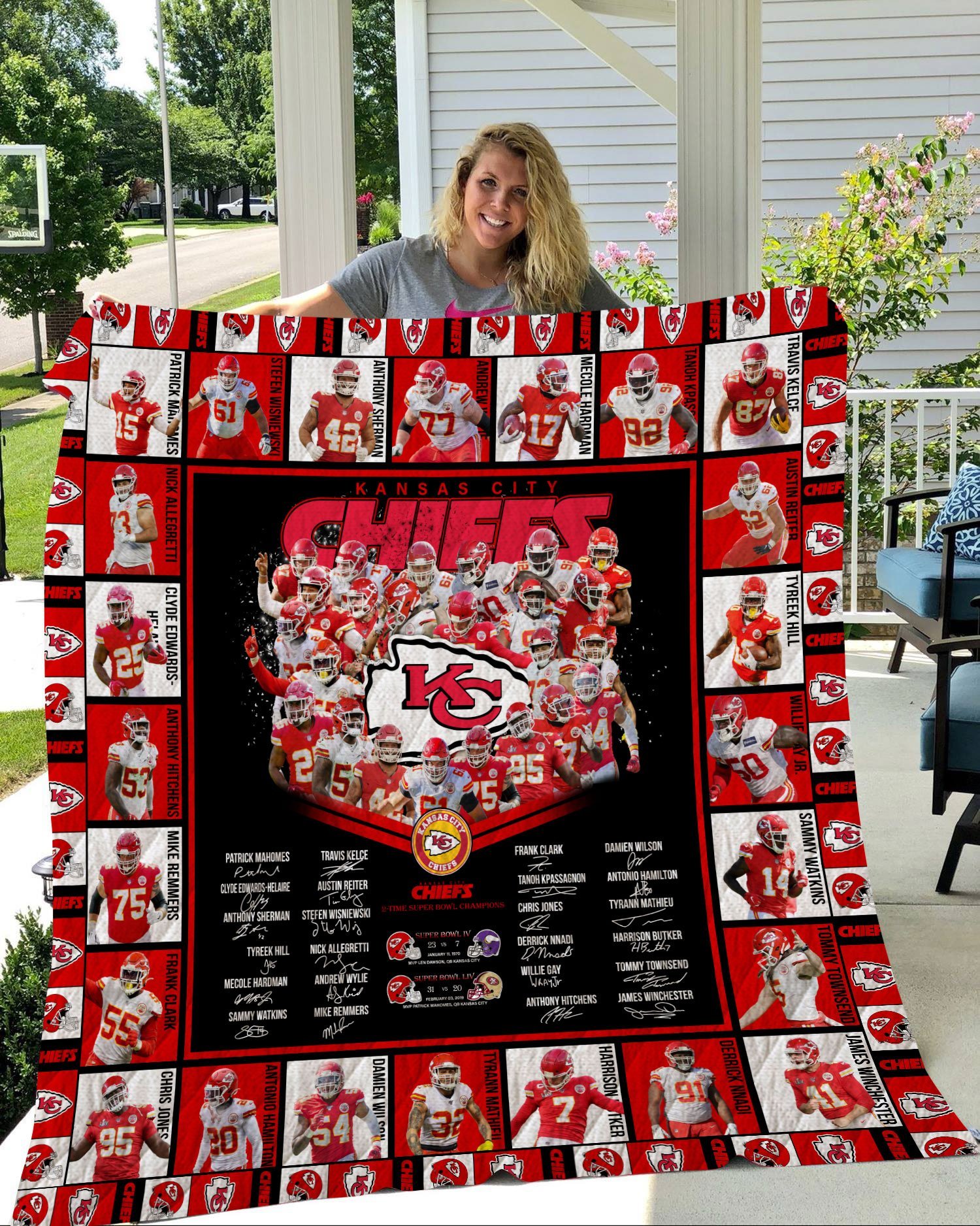 Kansas City Chief Quilt Blanket