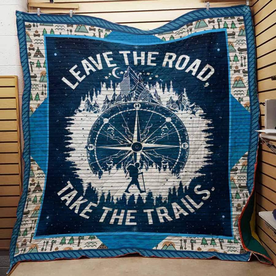 Wozoro Quilt Blanket Hiking Leave The Road Take The Trails Twin Queen King Size