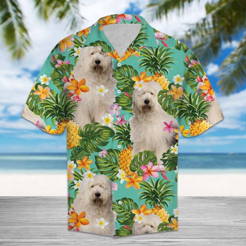 Tropical Pineapple Old English Sheepdog Hawaiian Shirt Ha108282