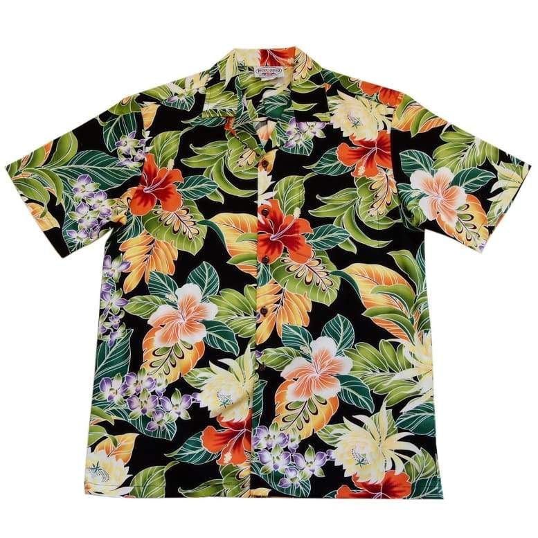 Floral Black Unique Design Hawaii Shirt Ha29206