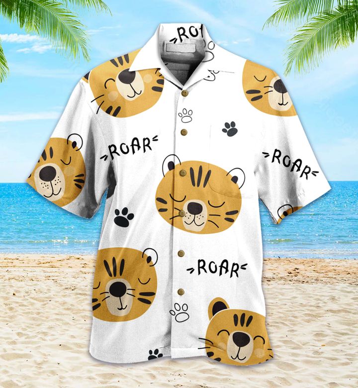 Funny Tigers On White Hawaii Shirt Ha71816