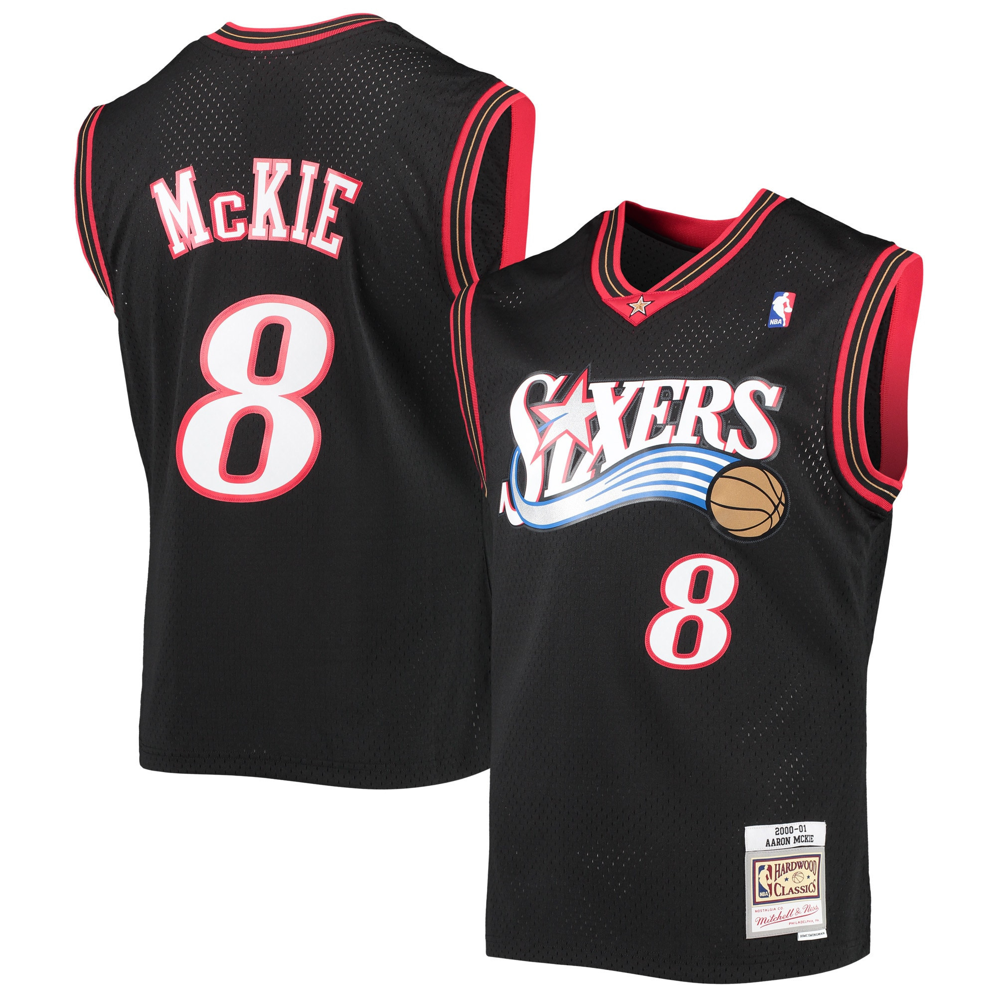 Aaron Mckie Philadelphia 76ers Mitchell & Ness 2000-01 Hardwood Classics Swingman Jersey – Black NBA