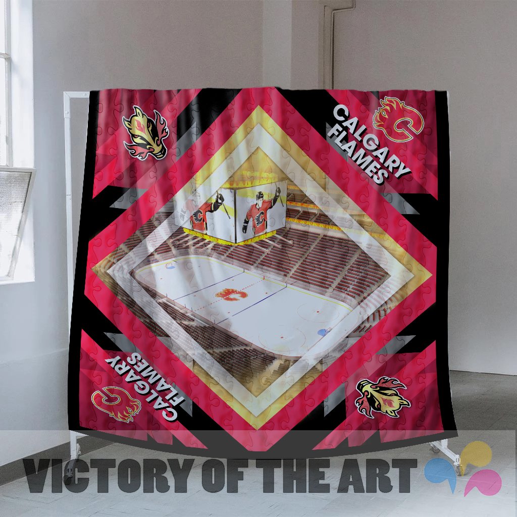 Pro Calgary Flames Stadium Quilt For Fan