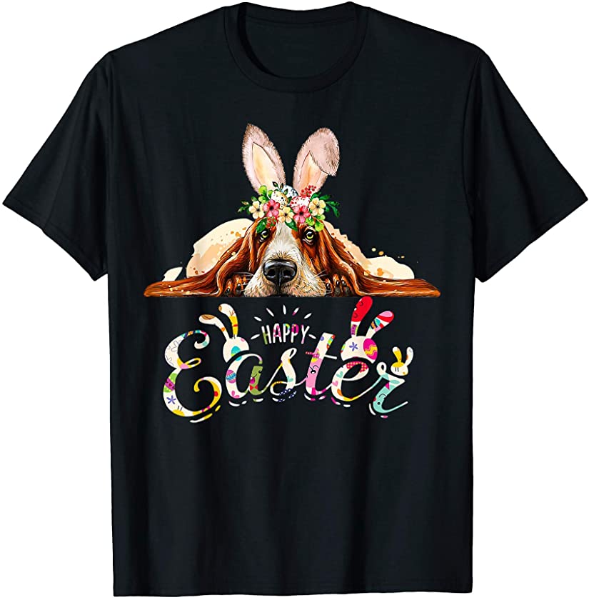 Bunny Basset Hound Lovers Eggs Costume Mens Womens Kids T-Shirt