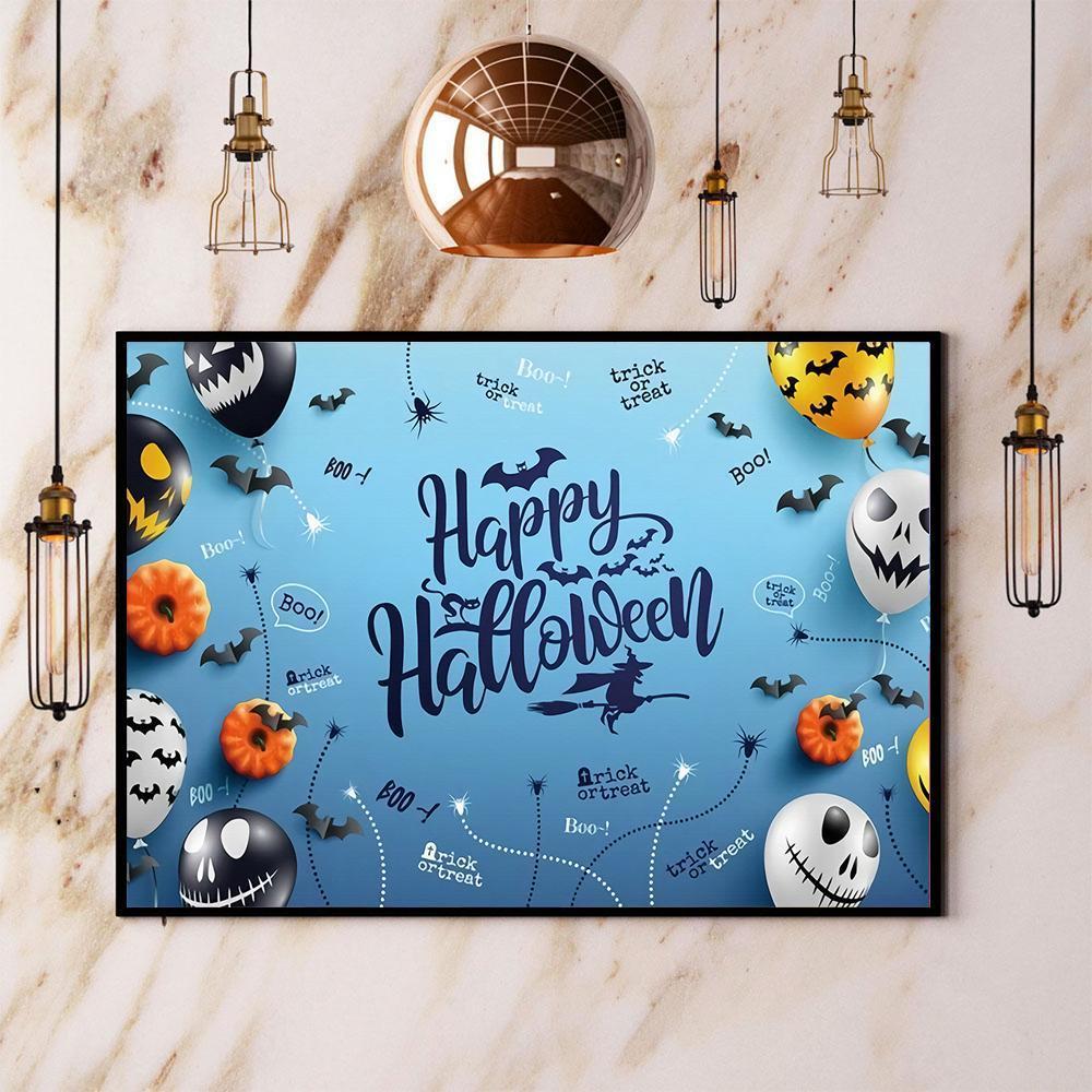 Happy Halloween Party Halloween Gift Paper Poster No Frame Matte Canvas, Wall Decor Visual Art Wall Decor