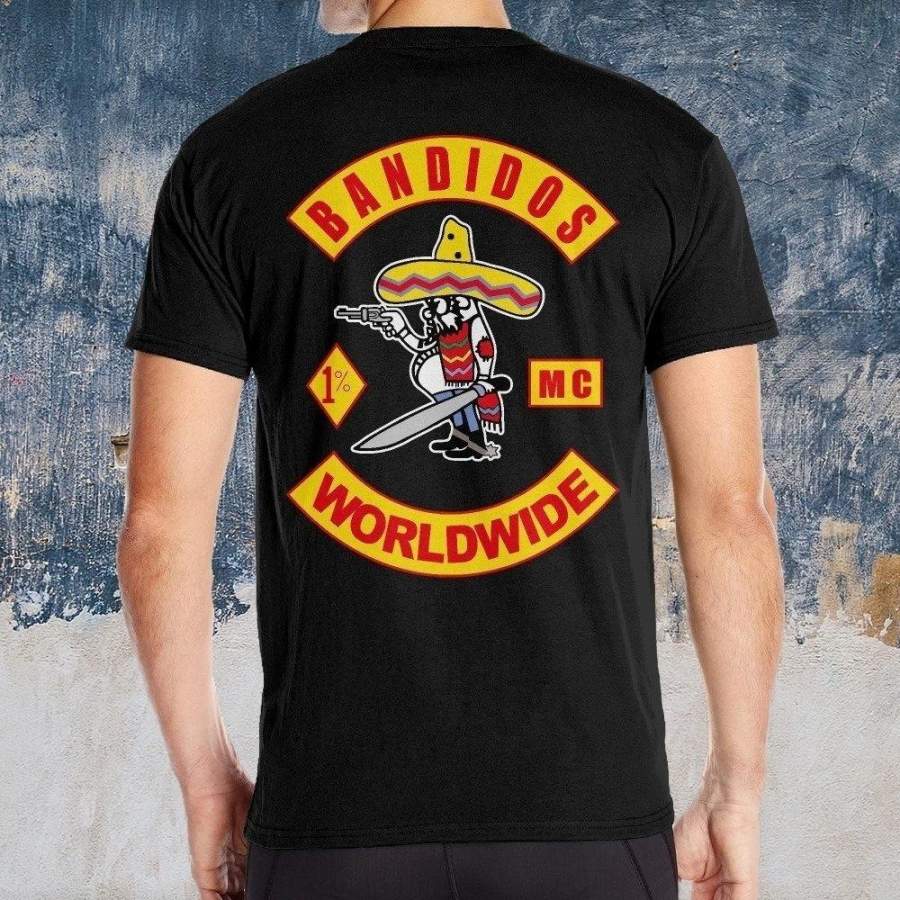 Summer Fashion Casual Men T Shirts Bandidos Motorcycle Club Simple Graphic Design Shirt Cotton Clothes Fancy Tops Black