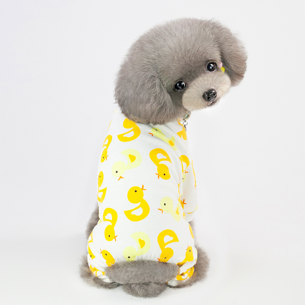 Dog Pajamas Cute Printed Puppy Dog Jumpsuit Pajamas Clothes Pet Puppy Tracksuit Cat Nightshirt T-Shirt For Small Dogs Clothing alx