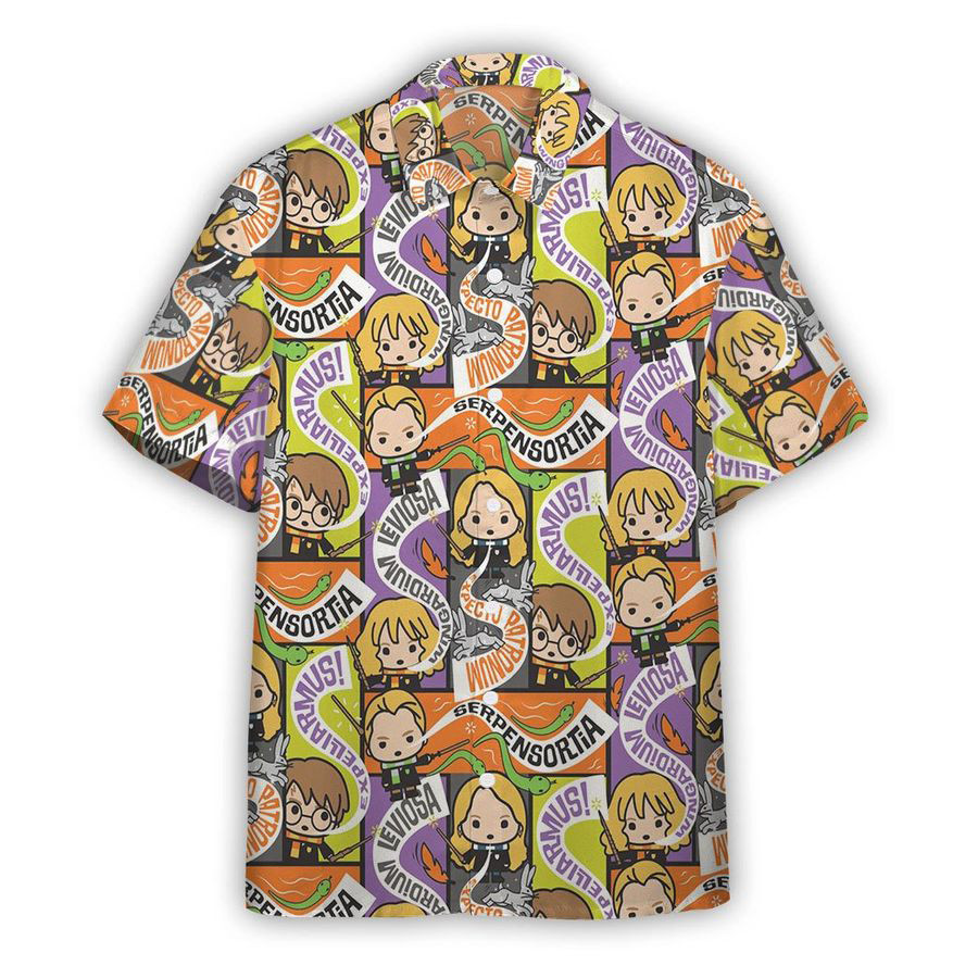 Harry Potter Spell Casts Chibi All Over Print Hawaii Shirt Ha8026