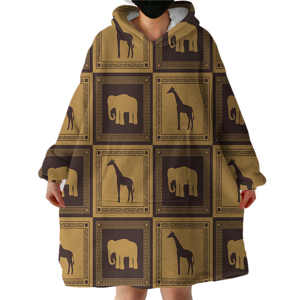 Animal Boxes Swlf2053 Hoodie Wearable Blanket