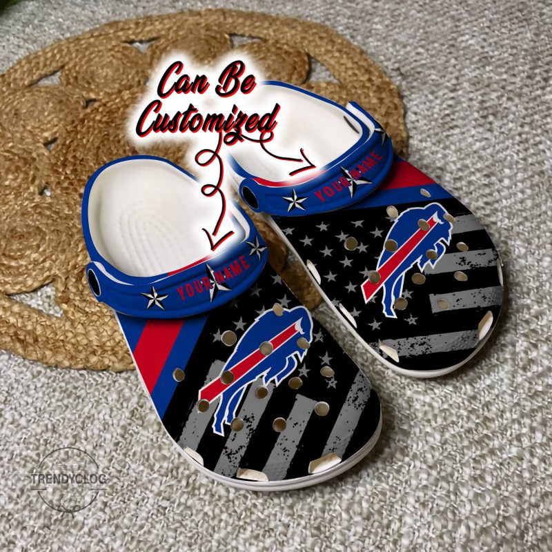 Football Personalized BBills American Flag Clog Shoes