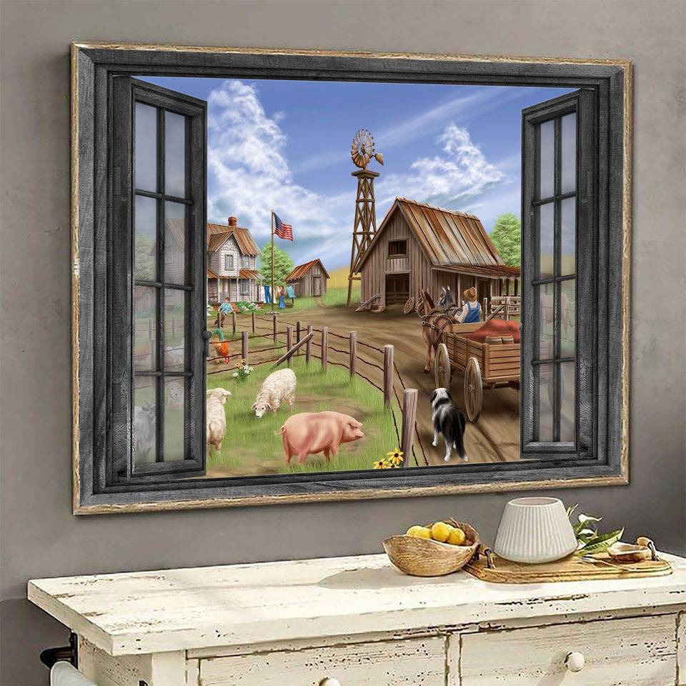 Sheep 3D Wall Art Painting Wall Art Decor Pig Farm Animals Ha0365-Ptd