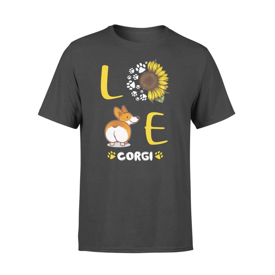 Love Corgi Sunflower T-shirt