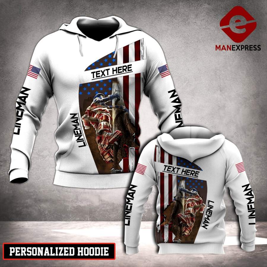 TT US CUSTOMIZE  LINEMAN – GREAT 3D HOODIE WWI