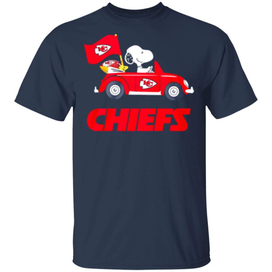 Snoopy and Woodstock ride the kansas City Chiefs car shirt – Teepoem Ltd