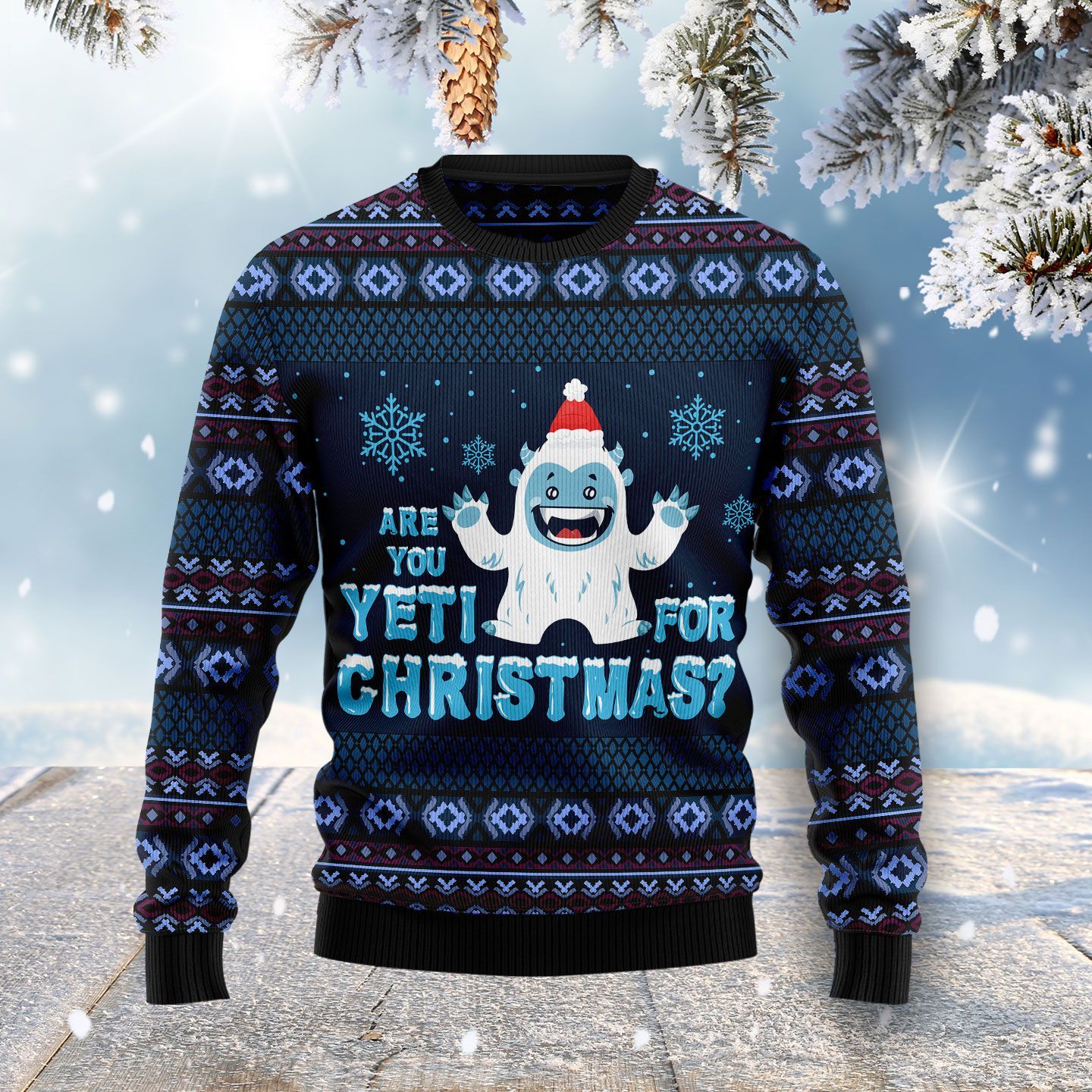 Are You Yeti For Christmas Ugly Christmas Sweater | For Men & Women | Adult | Us5313