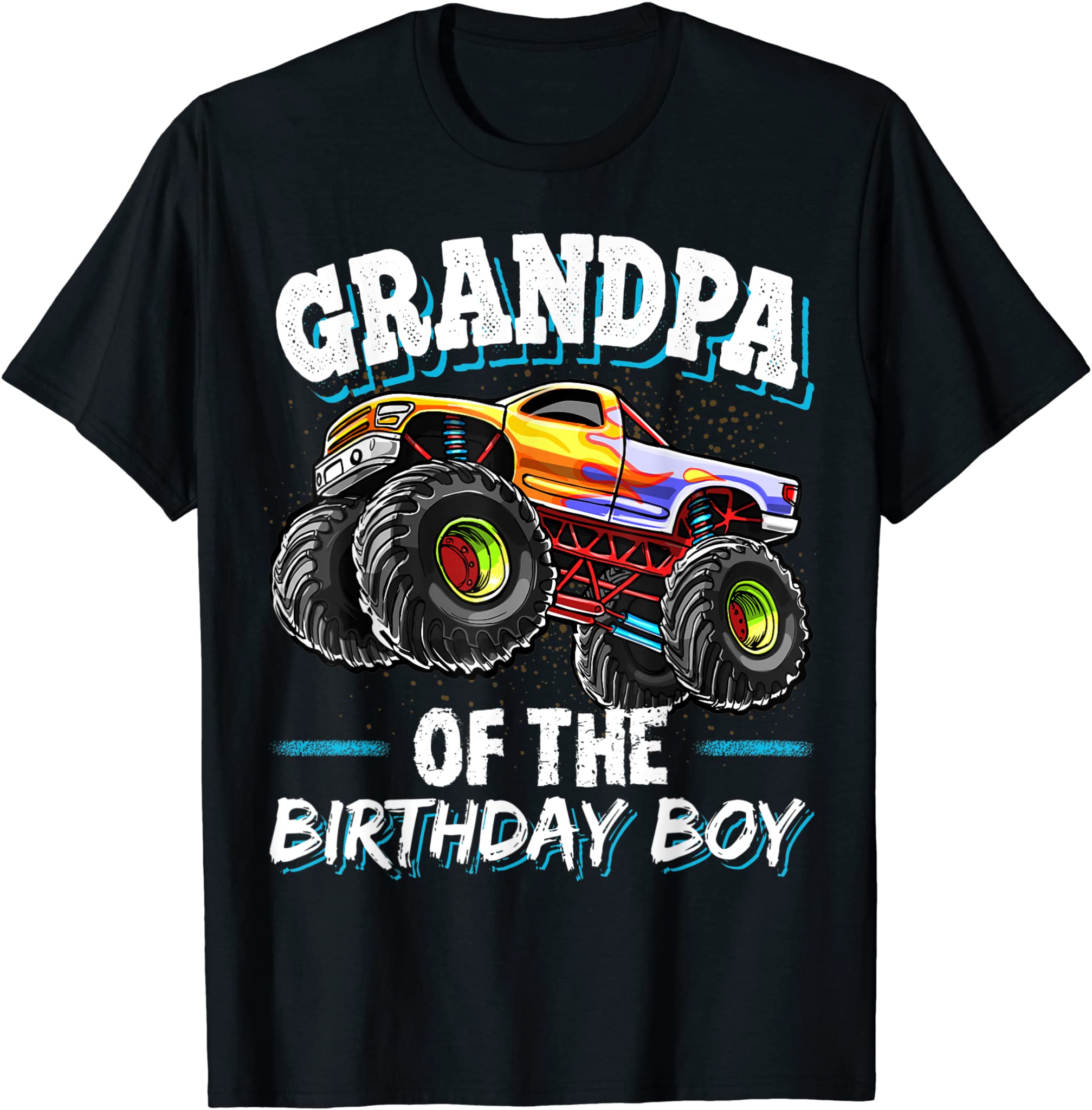 Grandpa of the Birthday Boy Monster Truck Birthday Party T-Shirt