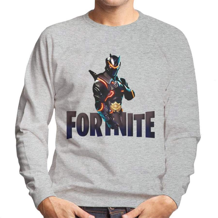Fortnite Omega Orange Neon Skin Men’s Sweatshirt