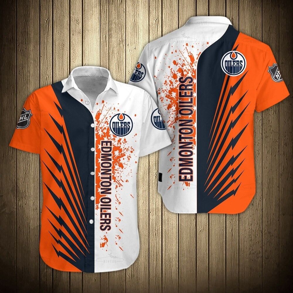 Edmonton Oilers Shirts 3D Color Cool Short Sleeve