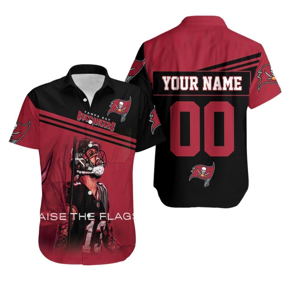 Beach Shirt Tampa Bay Buccaneers Mike Evans Raise The Flag For Fans Personalized Hawaiian Shirt