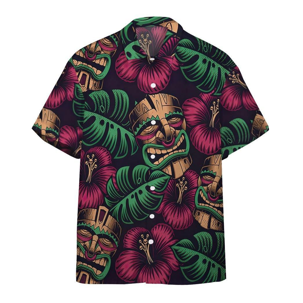 Tiki Mask Aloha Hawaii Shirt Colorful Short Sleeve Summer Beach Casual For Men And Women Ha109349