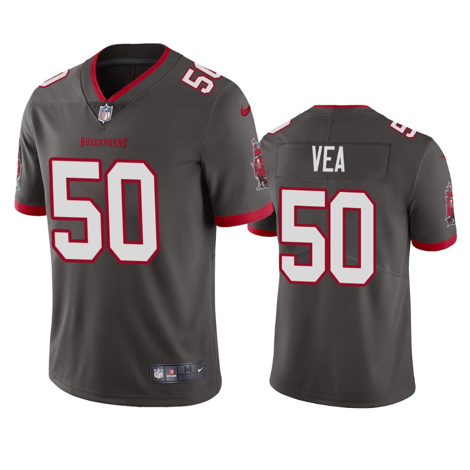 Tampa Bay Buccaneers Vita Vea Pewter 2020 Vapor Limited Jersey – Mens