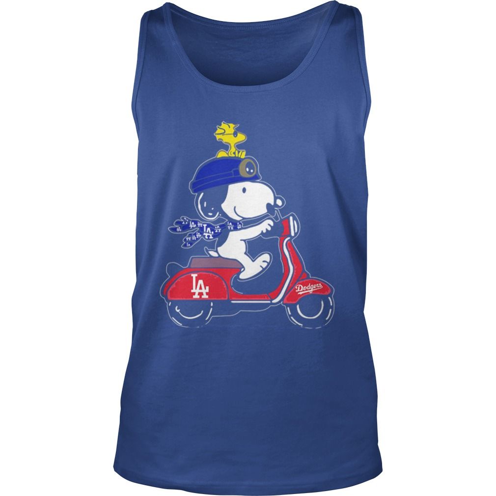 Snoopy driving Vespa Los Angeles Dodgers shirt - EmprintsTOP