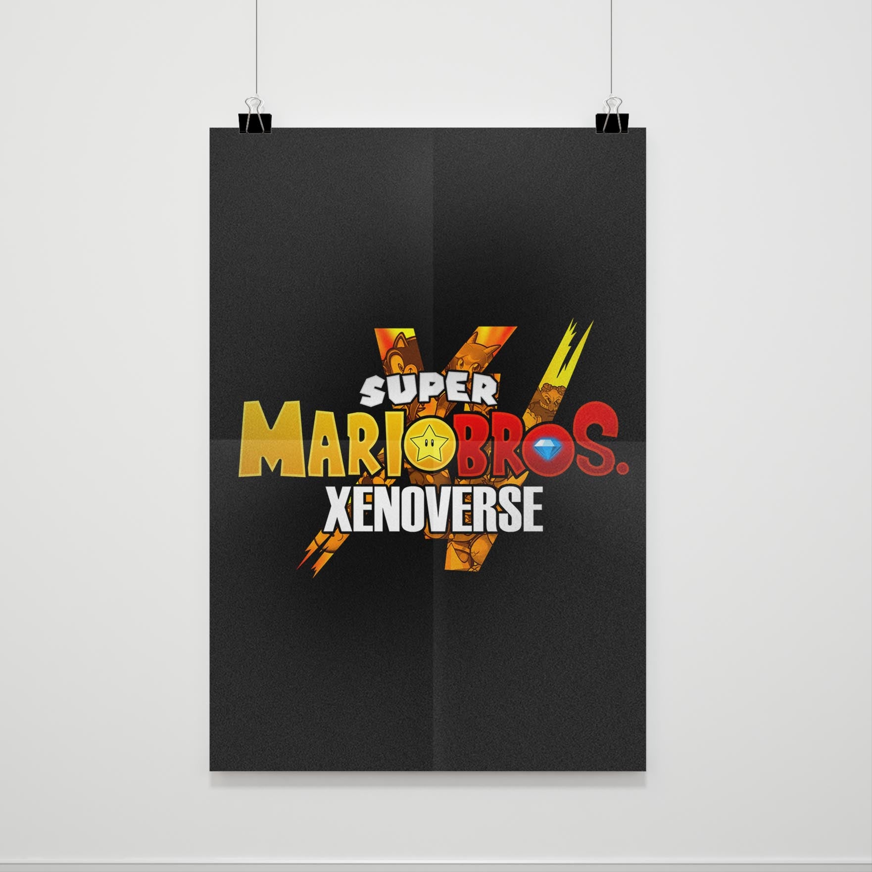 Super Mario Bros Xenoverse Logo Poster