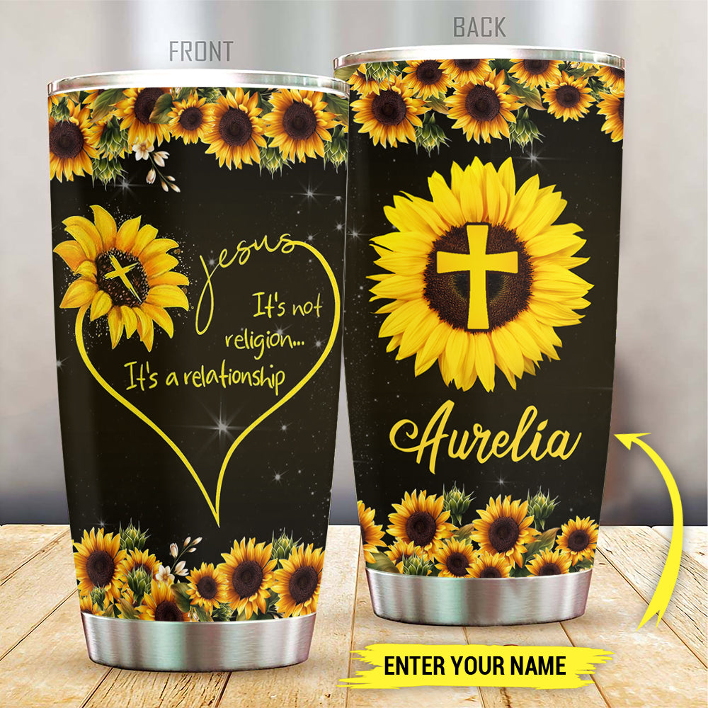 Christ Tumbler Customized Name Christ Jesus It’s Not A Relationship