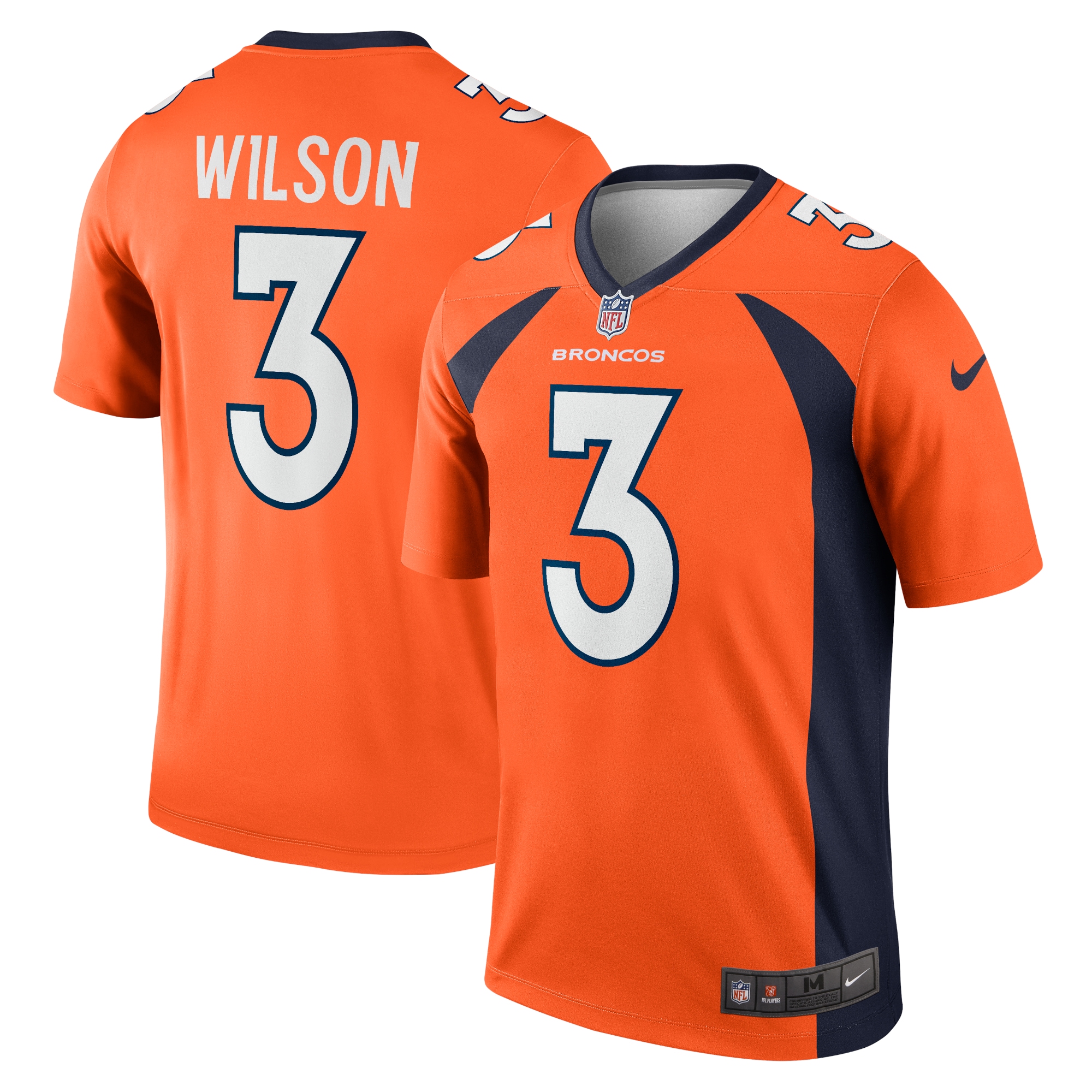 Men’s Denver Broncos Russell Wilson Orange Legend Jersey