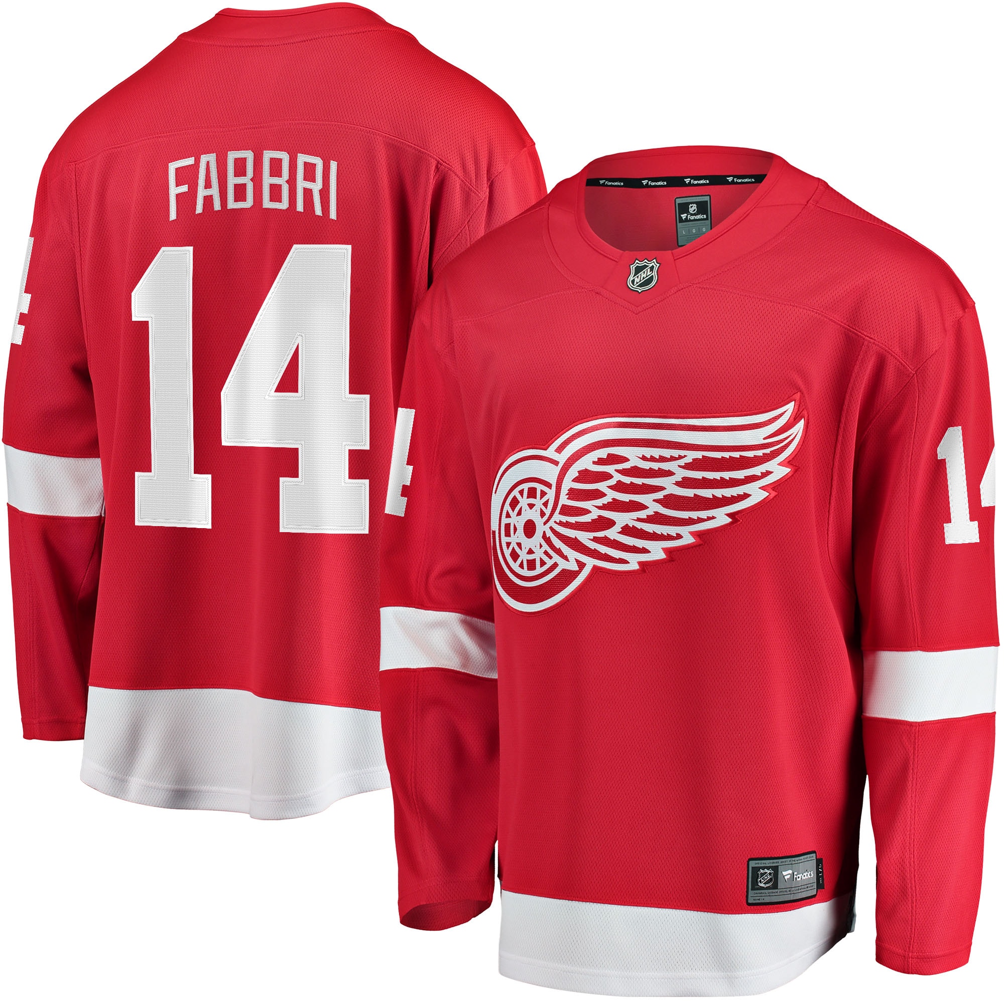 Men's Detroit Red Wings Robby Fabbri Red Home Breakaway Player Jersey