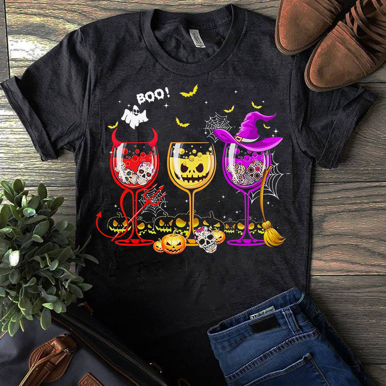 Halloween Costume Spooky Wine T-Shirt Unisex T Shirt, Sweatshirt, Hoodie Size S – 5Xl