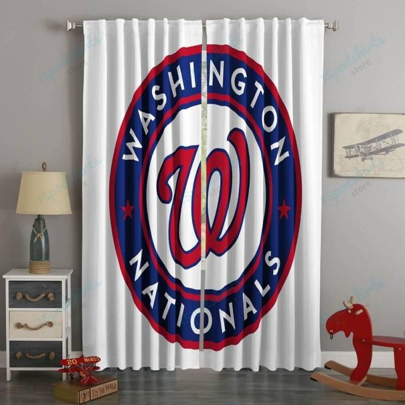 3D Printed Washington Nationals Style Custom Living Room Curtains