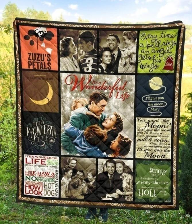 It’s a Wonderful Life Vintage Movies Quilt Blanket