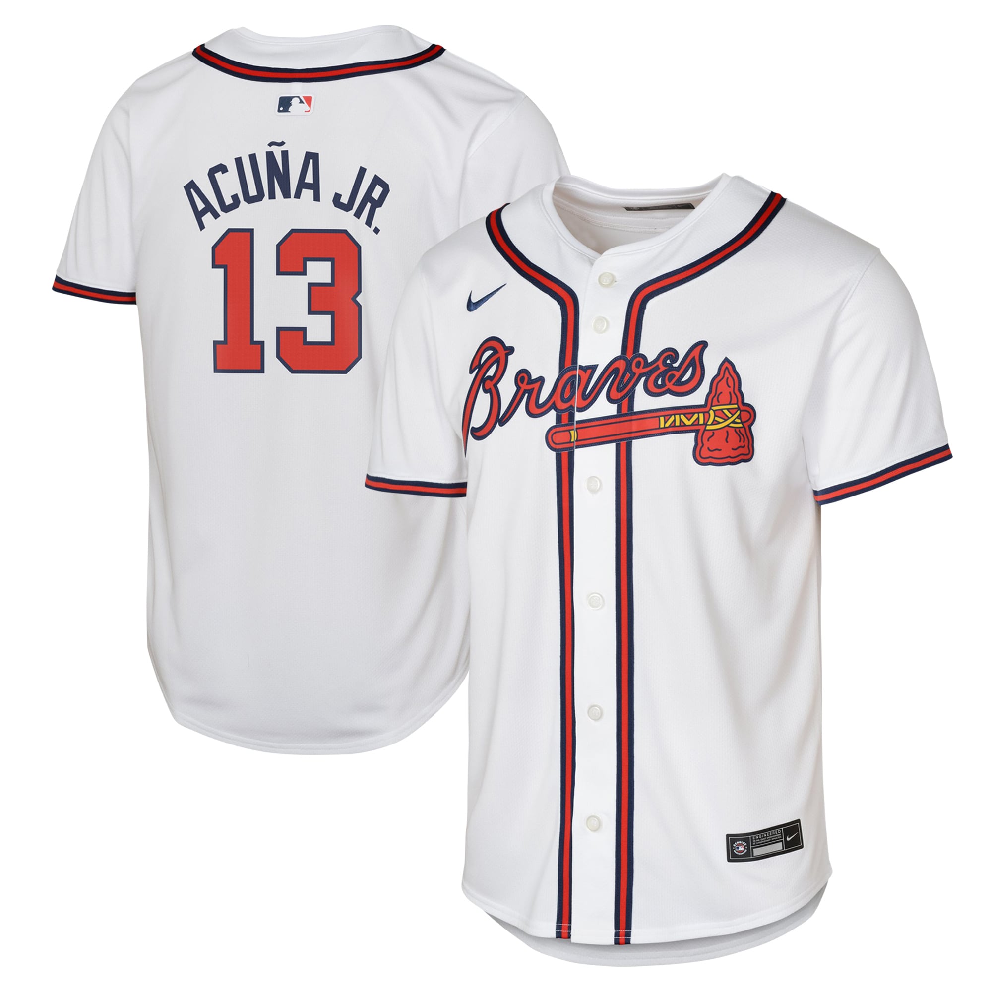 Ronald Acuña Jr. Atlanta Braves Youth Home Limited Player Jersey – White