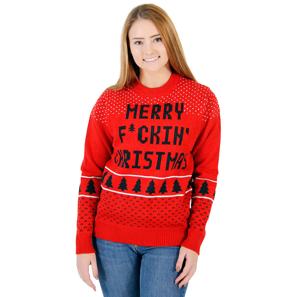 Women’S Merry F*Ckin Ugly Christmas Sweater