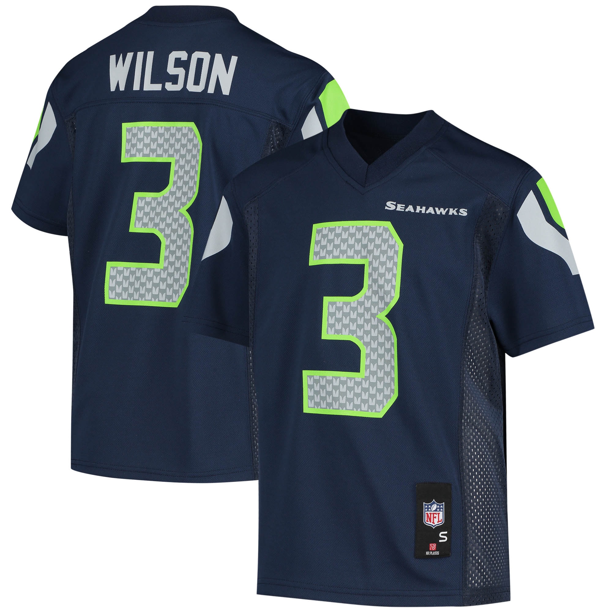 Youth Seattle Seahawks Russell Wilson College Navy Player Jersey