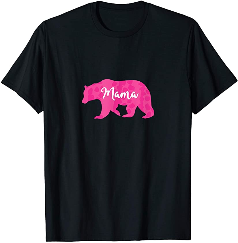 Pink Mama Bear Leopard Print Trendy T-Shirt