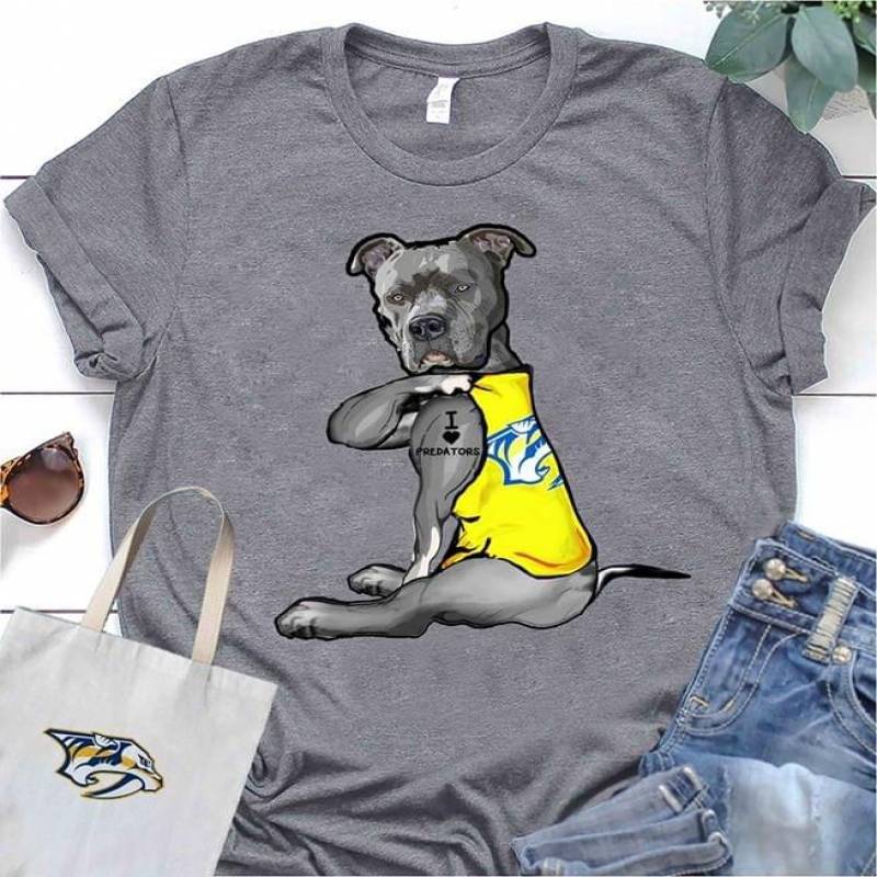 Staffordshire Bull Terrier Cute Dog Muscle I Love Predators Best Gifts For Animals Lovers Sport Grey Men And Women T Shirt S-5Xl