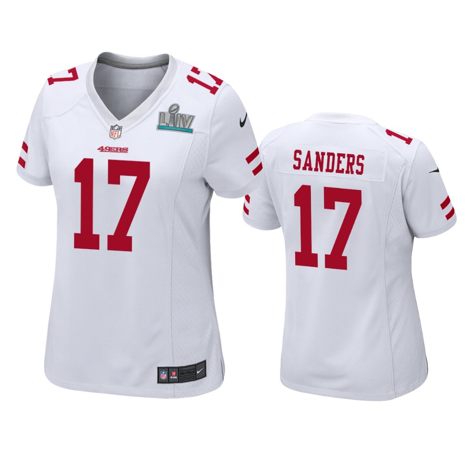 Womens San Francisco 49ers Emmanuel Sanders White Super Bowl Liv Game Jersey