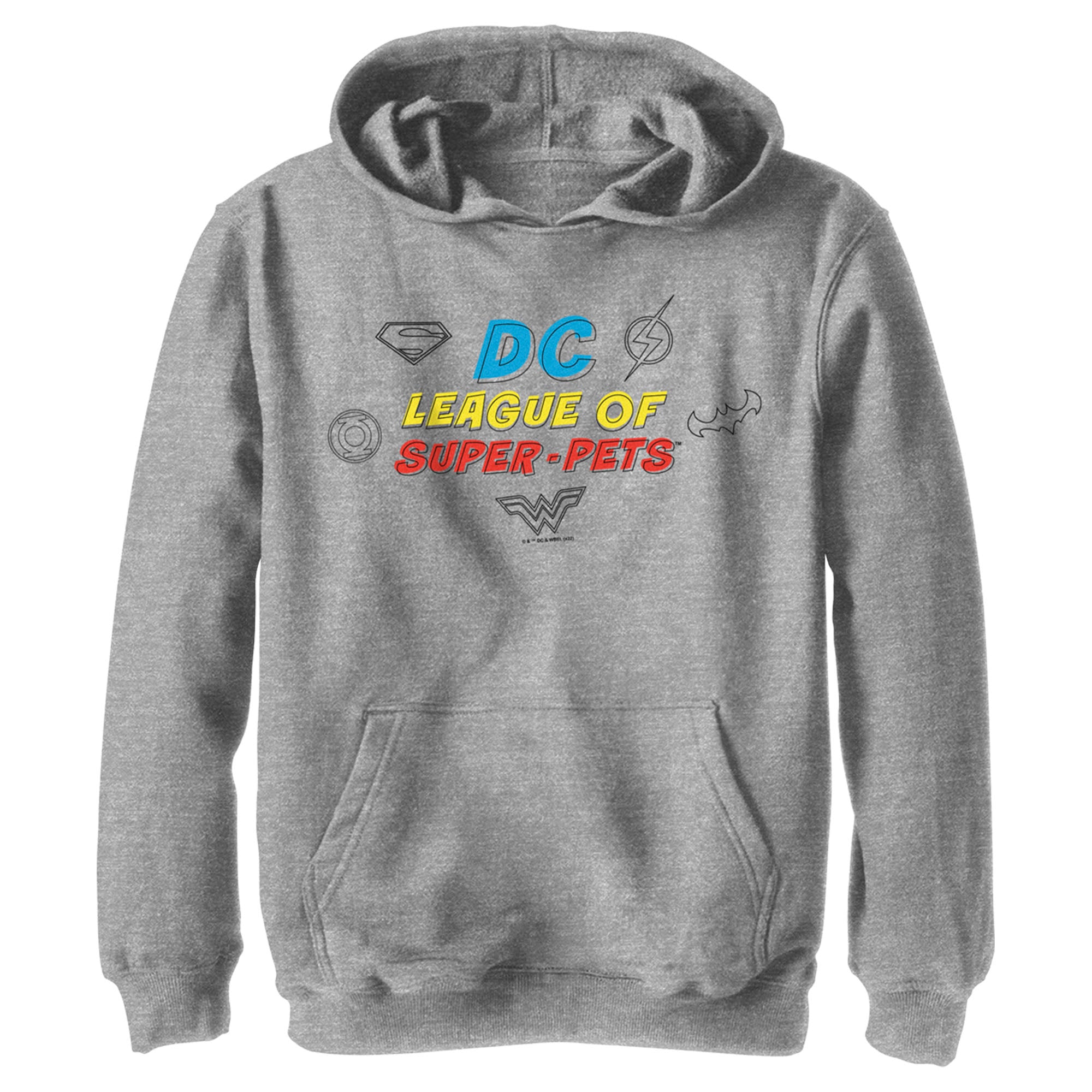 Boy’S Dc League Of Super-Pets Logo Doodle Pull Over Hoodie