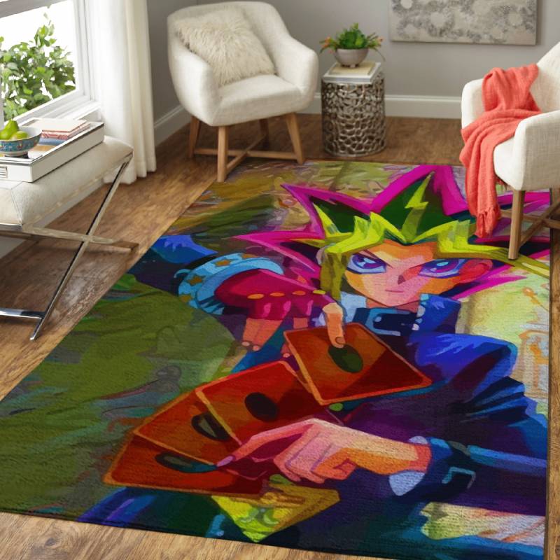 Yugi Cards Colorful Anime Area Rug – Carpet