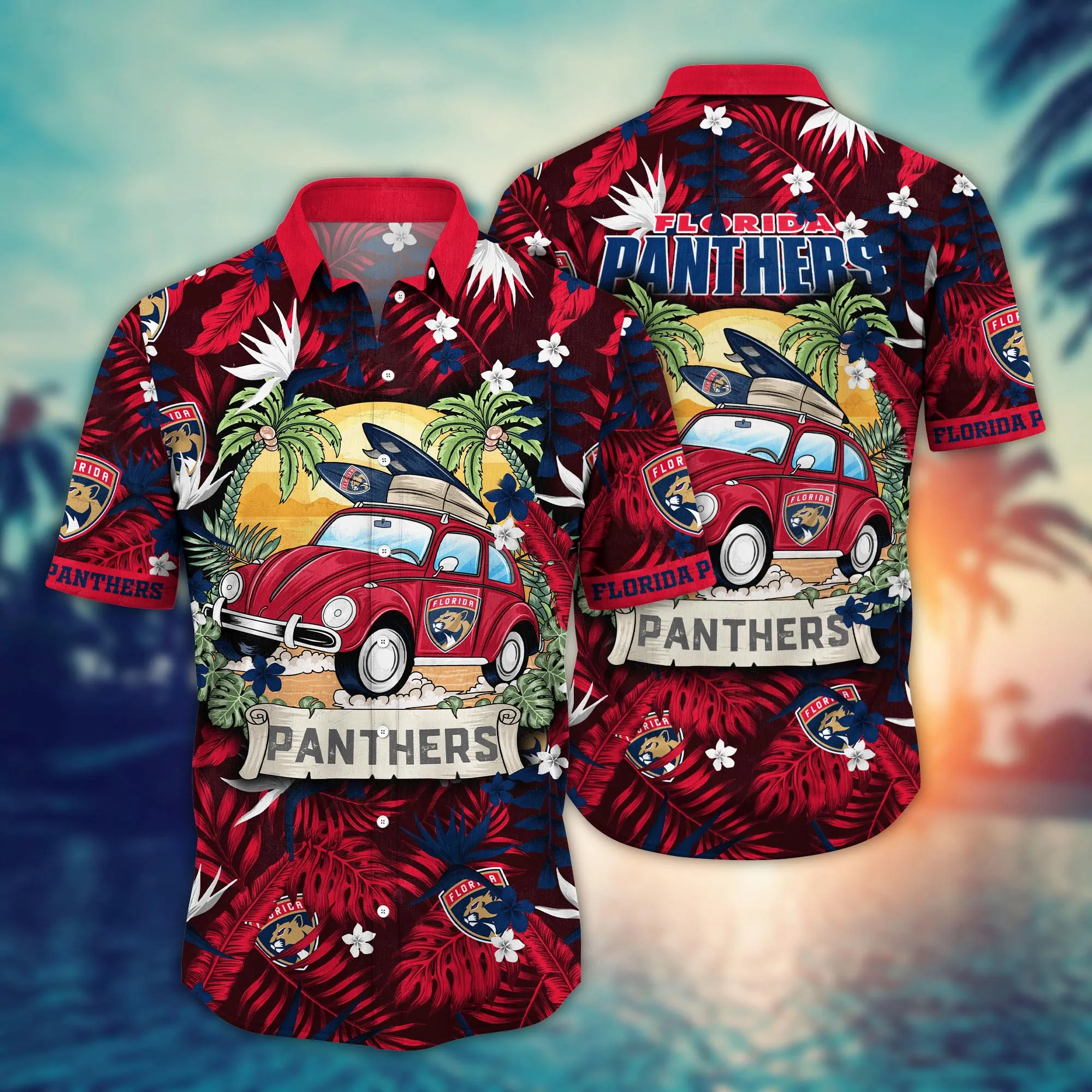 Florida Panthers Nhl Hawaiian Shirt Ocean Wavestime Aloha Shirt