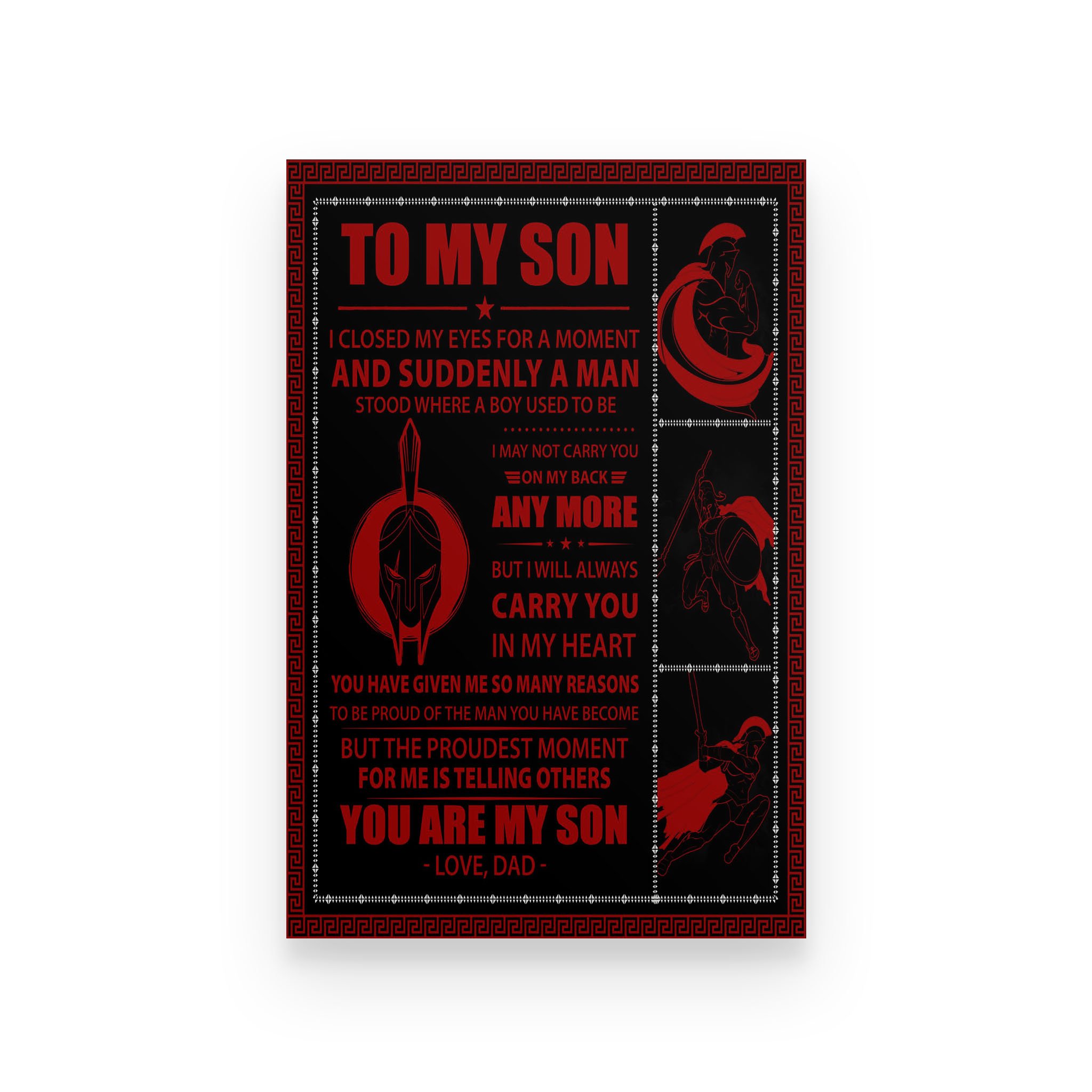 Spartan poster dad to son you are my son